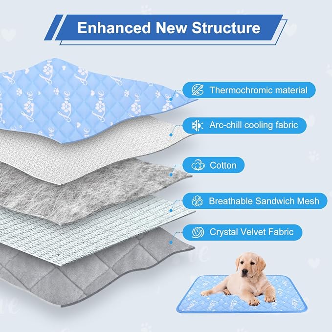 MH MYLUNE HOME Dog Cooling Mat 48x28 Inch - Image 4