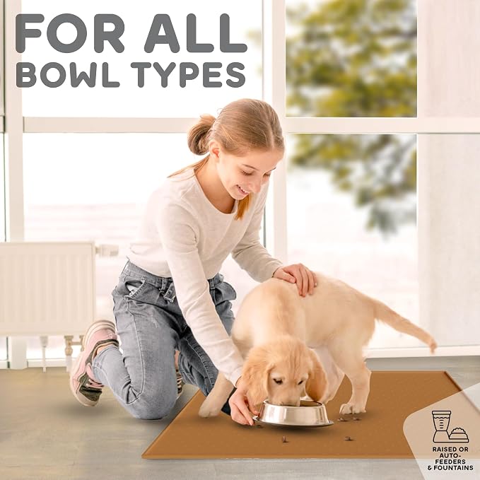 Dog Food Mat - Raised Edges Dogs Mat - Image 6