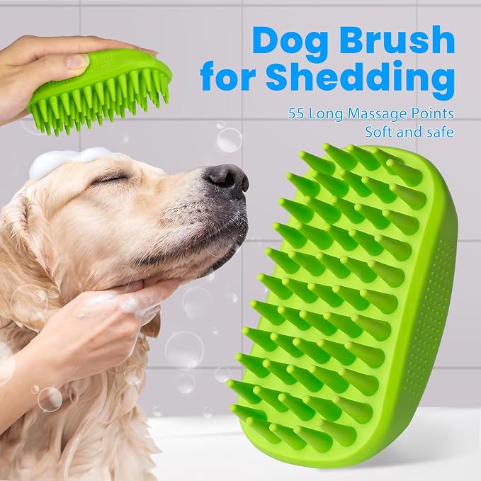 3PCS Dog Bath Brush, Scrubber for Bath, Dog Bath Supplies, Suitable for - Image 4