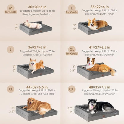 EHEYCIGA Large Dog Bed Memory Foam - Image 2