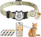 QR Code Cat Collar with Breakaway Safety Buckle, Adjustable Cotton Kitten by Taghelp