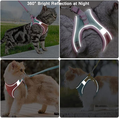 JSXD Cat Harness, Leash and Collar Set, Escape Proof Kitten Vest Harness - Image 4