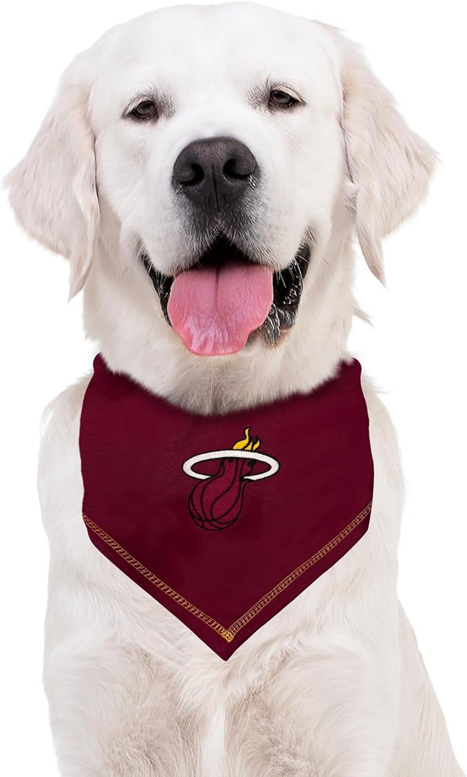 Pets First NBA Miami Heat TIE Bandana, Size Large/X-Large. Dog Bandana Scarf Bib - Image 4