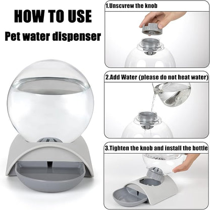 Pet Water Dispenser, 2.8L Automatic Gravity Cat Water Dispenser - Image 3