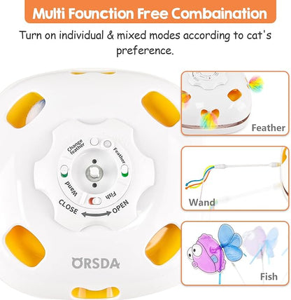 ORSDA Cat Toys for Indoor Cats, 5 in 1 Interactive Automatic Kitten Toys - Image 4
