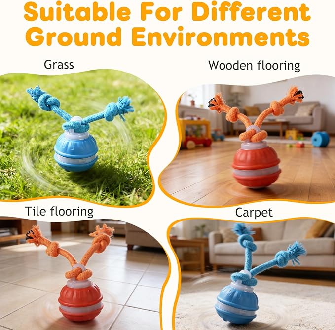 Interactive Dog Toys, Upgraded Motion Activated Rolling Dog Ball Toy - Image 4