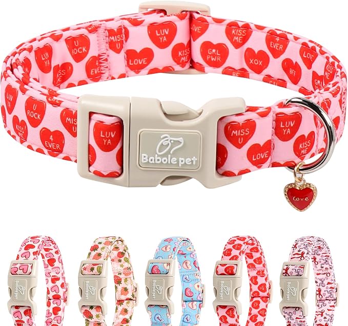 Valentines Dog Collar for Small Dogs by Babolepet