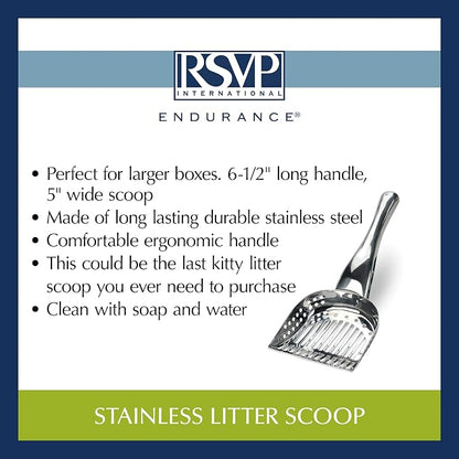 RSVP International Endurance Collection Stainless Steel Kitty Litter Scoop - Image 6
