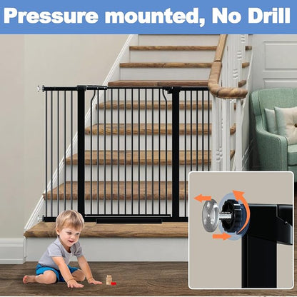 40.5" Extra Tall Baby Gate for Stairs, 29.5"-40.5" Extra Wide Dog Gate Indoor - Image 3