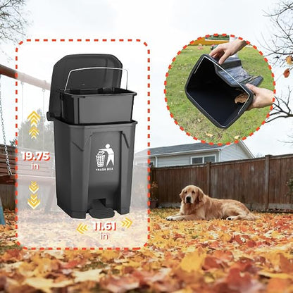20L Dog Poop Trash Can Outside - Image 3