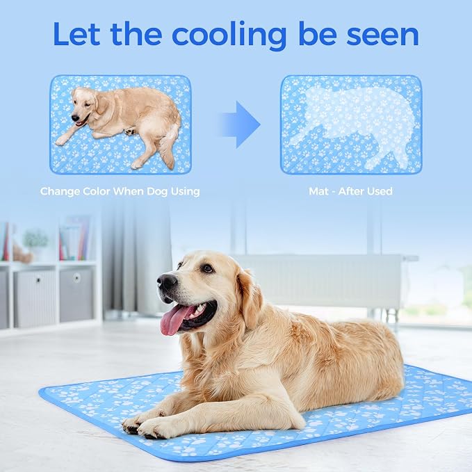 Rywell Self-Cooling Mat for Dogs Medium, Quick-Dry Dog Blanket - Image 2