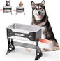 1.5 Gallon Elevated Large Dog Water Bowl, 2 Height Adjustable Stainless Steel by Unknown