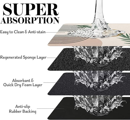 Dog Food Mats for Floors Super Absorbent, Pet Cat Food Mat - Image 5