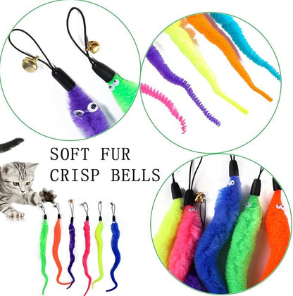 24 PCS Cat Worm Toy Replacement Teaser - Image 3