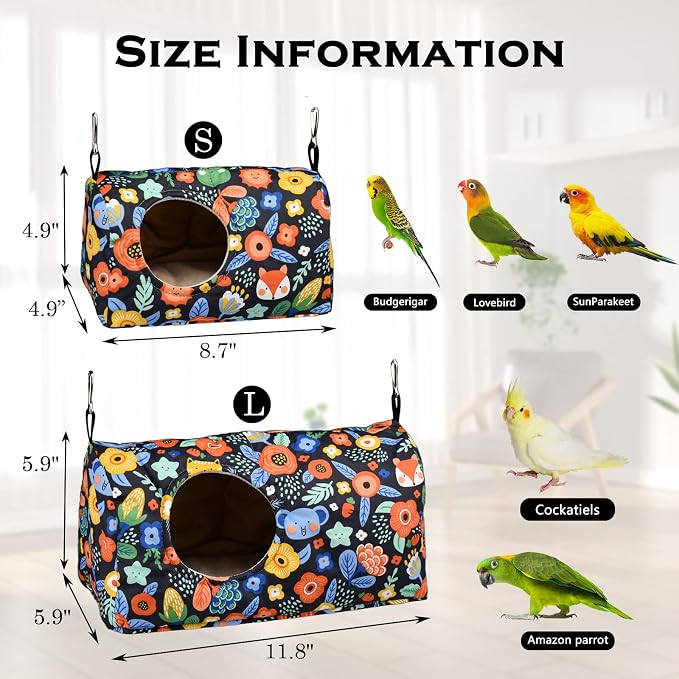 Bird Warm Bed - Parrot Sleeping Nest & Hideaway Cave - Image 2