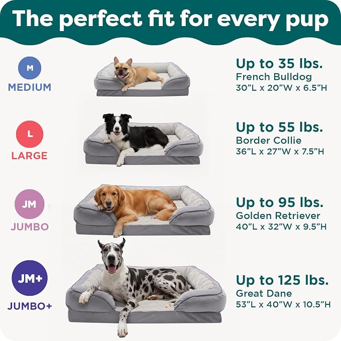 FurHaven Orthopedic Dog Bed for Medium Dogs, Perfect Comfort Sofa - Image 6