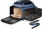 Petskd Top and Side Expandable Pet Carrier 17x12x8.5 Inches JetBlue Frontier by Petskd