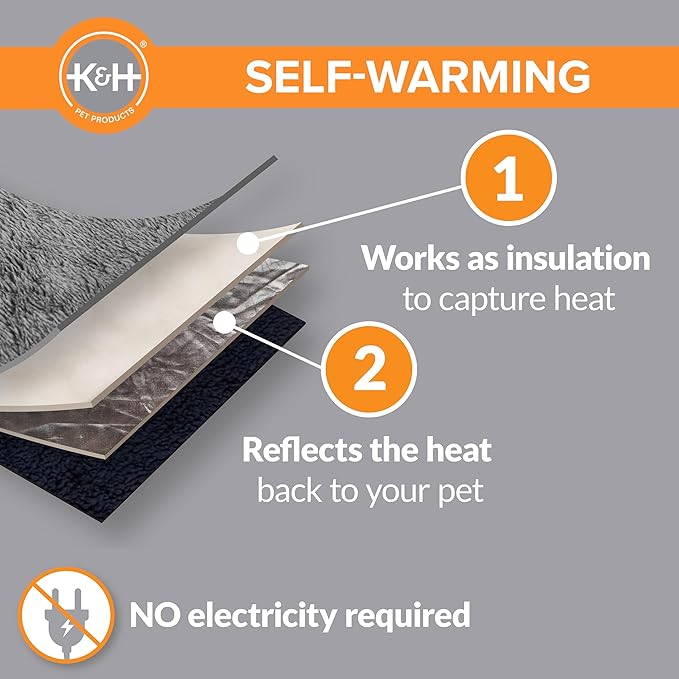 K&H Pet Products Self-Warming Cat Bed Pad, Self Heating Pad - Image 4