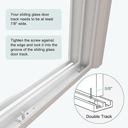 Dog Door for Sliding Glass Doors, Adjustable Height 76 1/8"-80 7/8" Aluminum - Image 5