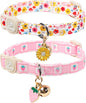 Cat Collar, Pretty Flower Kitten Collars by UPURARAPUP