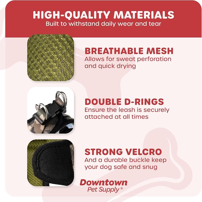 Downtown Pet Supply Step in Dog Harness No Pull, Camo Green - Image 4