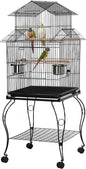 Yaheetech Budgie Cage 55-inch Rolling Standing Triple Roof Medium Parrot Cage by Yaheetech
