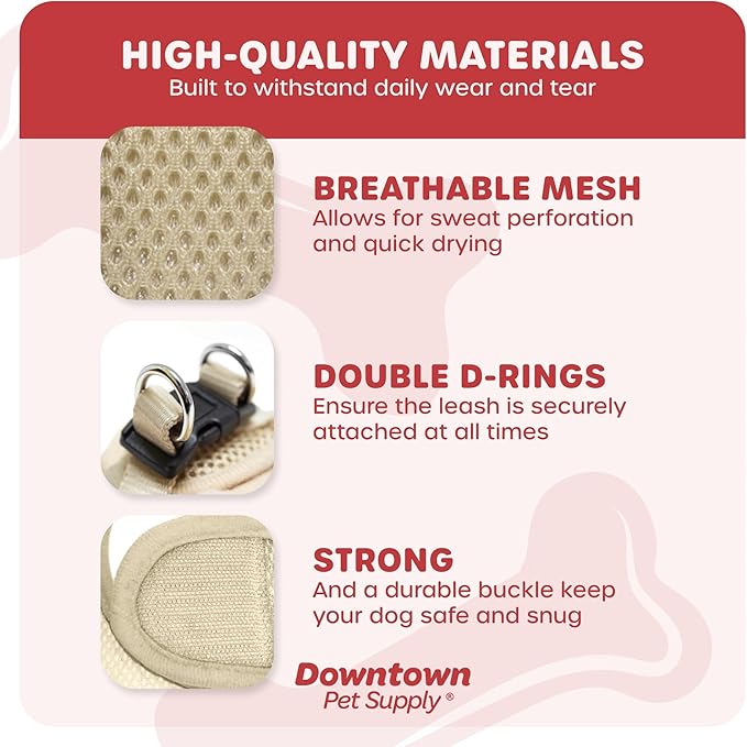 Downtown Pet Supply Step in Dog Harness No Pull, Khaki - Image 4