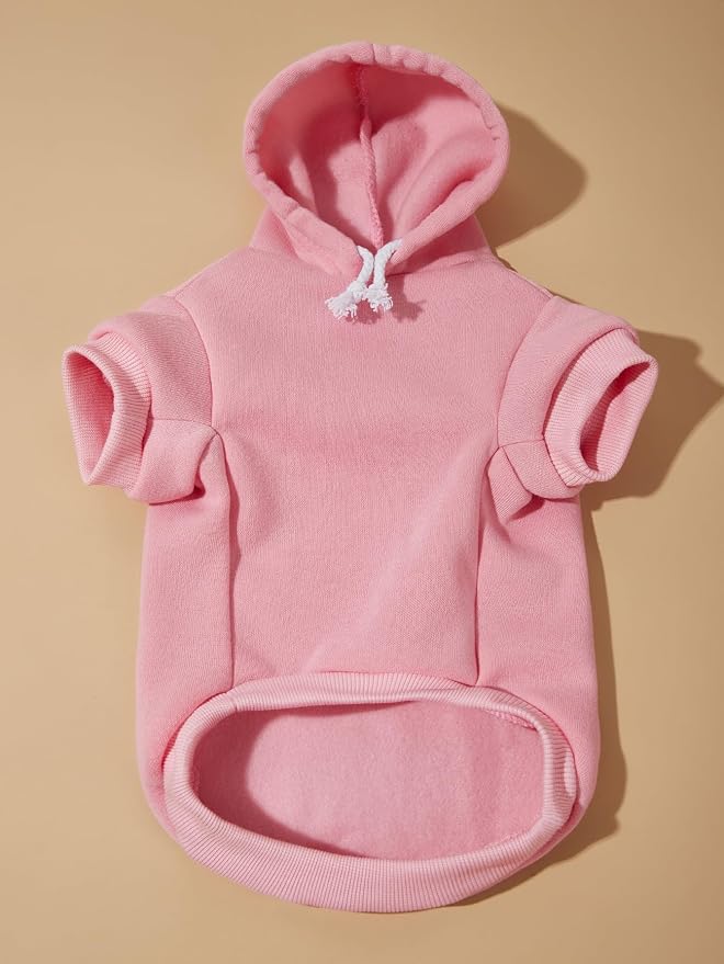 QWINEE Basic Dog Hoodie Sweatshirt Puppy Sweater Warm Cat Costumes Pet Clothes - Image 5