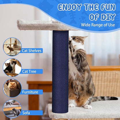 Climbing Cat Scratcher Mat Trimmable Cat Scratching Post Carpet 78.7’’x15.8’’ - Image 6