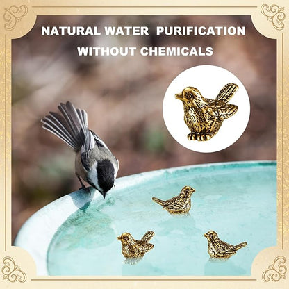4 Pcs Mini Bird Shape Copper Bath Disk Ornaments Copper Bird Bath Purification - Image 5
