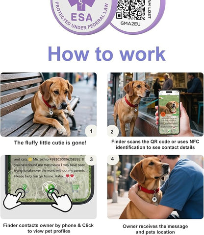 ESA Dog Tag, QR Code Dog Tag, Modifiable Free Pet Online Profile, Scannable QR - Image 5