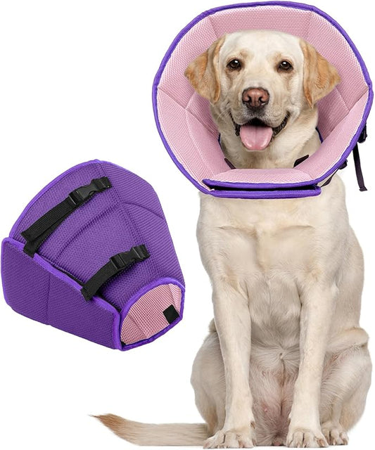 Dog Cone Collar After Surgery for Large Dogs, Adjustable Soft Cone for Dogs to by LETSQK