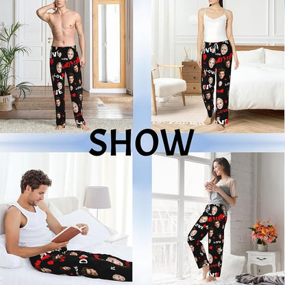 Custom Pajama Pants with Face customized PJ Pants Christmas Valentine gifts - Image 2