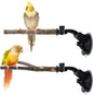 2 Pcs Parrot Perch Stand, Strong Suction Cup Bird Perch, Movable Perch Stand by Niuohoy