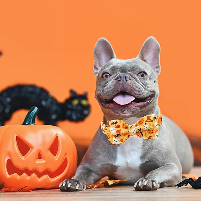 Halloween Dog Collar, Pet Collar Bow Fall Pet Collar Girl Boy Holiday Pet - Image 5
