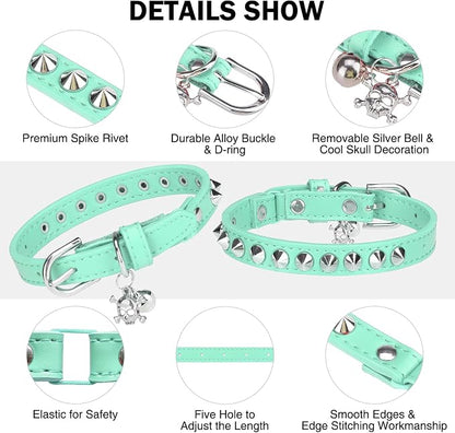 Leather Cat Collars for Boy Girl Cats - Image 2