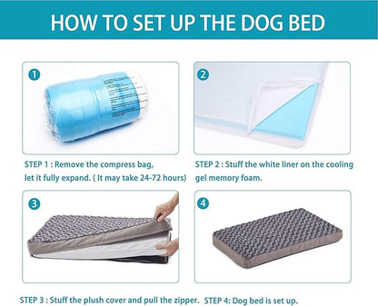 Orthopedic Memory Foam Bed for Large Dogs, Waterproof Cooling Pet Mats for Crate - Image 5