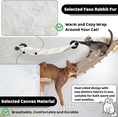 Cat Hammock Wall Mounted, 22.44 x 13.78 inch Wall Mounted Cat Shelves, Metal - Image 5