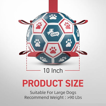 QDAN Dog Toys Soccer Ball with Straps, Durable Giant Dog Balls, Outdoor Dogs - Image 9