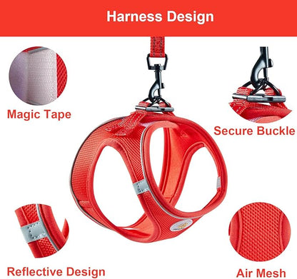 Hipubby Dog Harness and Leash Set, No Pull Soft Mesh Puppy Harness - Image 3