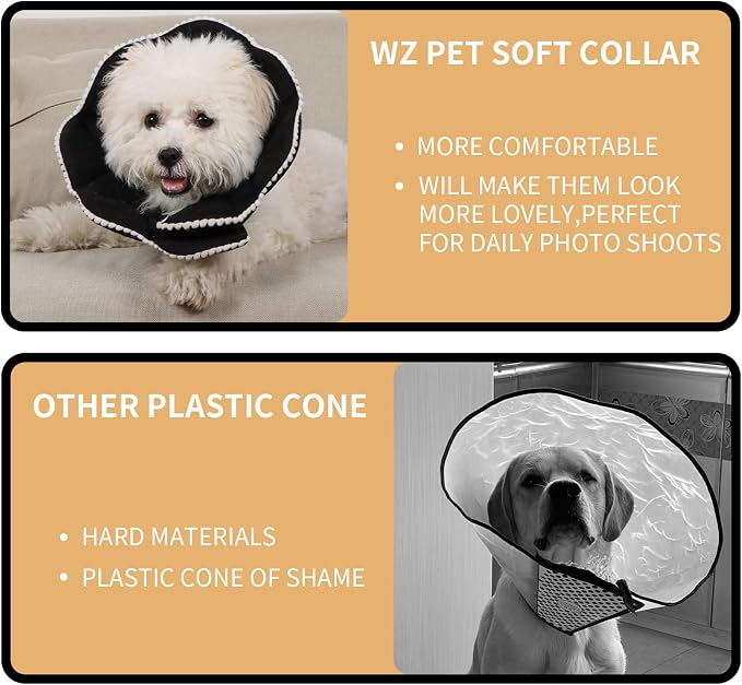 Adjustable Dog Cat Cone, Soft Recovery Cat Cone Collar, Dog Protective Collar - Image 4