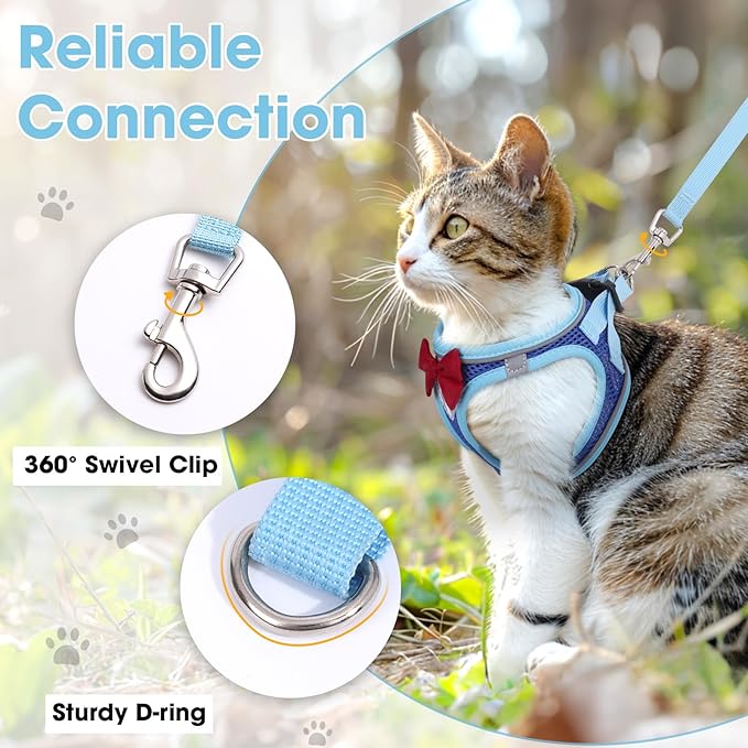 Cat Vest Harness and Leash Set for Walking Escape Proof, Adjustable Kitten - Image 4