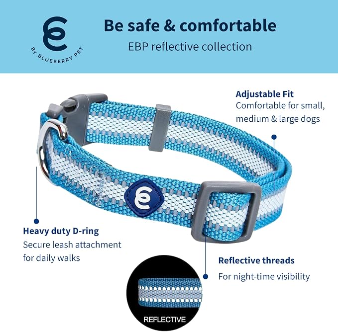 Blueberry Pet Essentials Matching Large Dog Collar | Adjustable Classic Solid - Image 2
