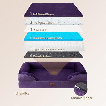 EHEYCIGA Orthopedic Dog Bed for Small Dogs, Waterproof Memory Foam Small Dog - Image 5
