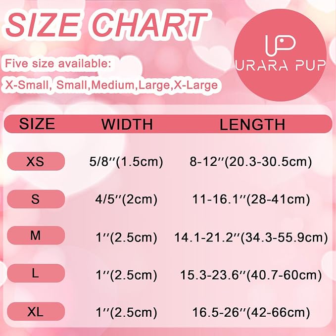 Valentine's Dog Collar, UP URARA PUP Pink Love Heart Adjustable Pet Collar - Image 7