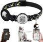 Stars and Moon AirTag Cat Collar by Taghelp