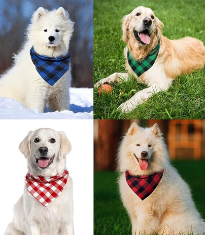 Christmas Plaid Dog Bandana - Image 5