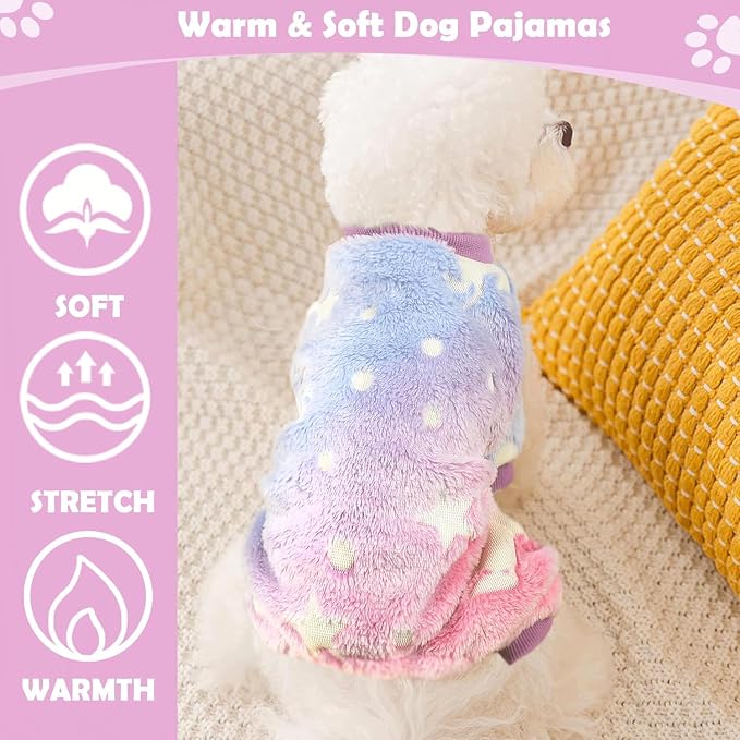 Dog Sweaters Small Girl Warm Fleece Pajamas, Cute Extra Small Dog Clothes - Image 2