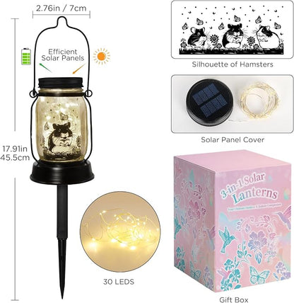 kyoryuger Hamster Gifts for Women/Men Hamster Solar Lanterns Mom Birthday - Image 7