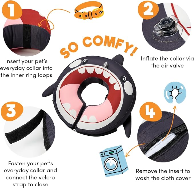BENCMATE Inflatable Dog Cone Collar Alternative, Soft Dog Cone - Image 3